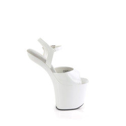 Pleaser CRAZE-809 White Patent Sale Women