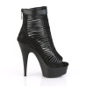 Pleaser DELIGHT-600-27LC Black Vegan Leather Fabric