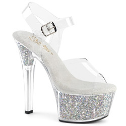 Pleaser ASPIRE-608RSI Clear Strass Platform High Heels