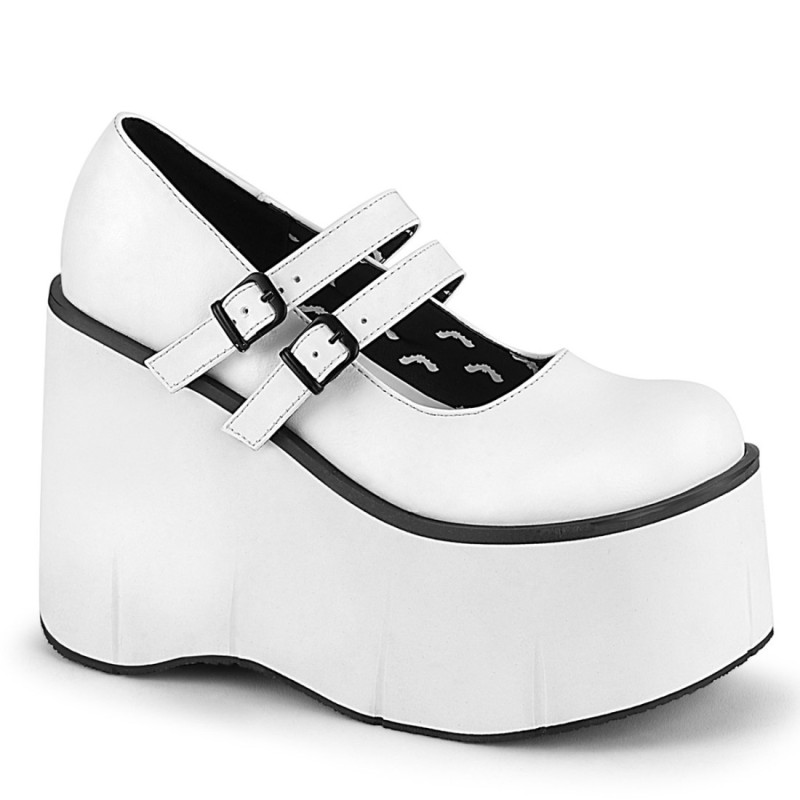 Demonia KERA-08 White Vegan Leather Sale Women Demonia KERA-08 White Vegan Leather Sale Women