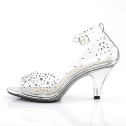 Fabulicious BELLE-330RS Transparent Low Heeled Sandals