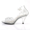 Fabulicious BELLE-330RS Transparent Low Heeled Sandals