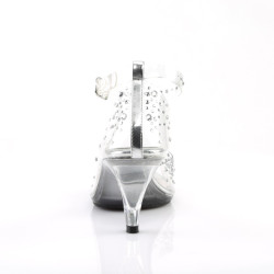 Fabulicious BELLE-330RS Transparent Low Heeled Sandals