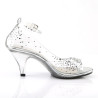 Fabulicious BELLE-330RS Transparent Low Heeled Sandals