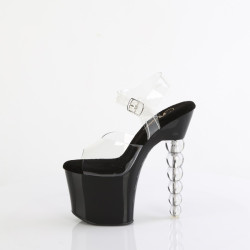 Pleaser BLISS-708 Black Pearl Heeled Platform Shoes