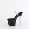 Pleaser BLISS-708 Black Pearl Heeled Platform Shoes