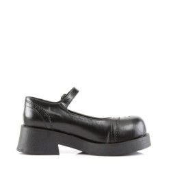 Demonia CRUX-07 Black Vegan Mary Jane Women Shoes