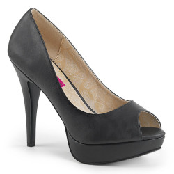 Pleaser Pink Label CHLOE-01 Black Vegan Heels Men