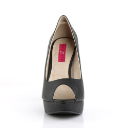 Pleaser Pink Label CHLOE-01 Black Vegan Heels Men