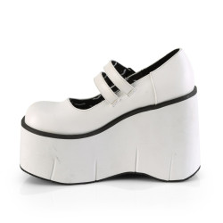 Demonia KERA-08 White Vegan Leather Sale Women
