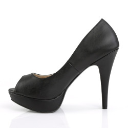 Pleaser Pink Label CHLOE-01 Black Vegan Heels Men