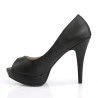 Pleaser Pink Label CHLOE-01 Black Vegan Heels Men