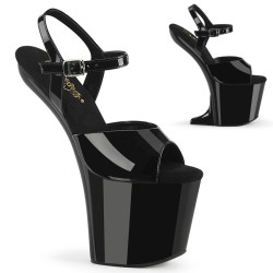 Pleaser CRAZE-809 Patent Heelless Pony Platform Sandals