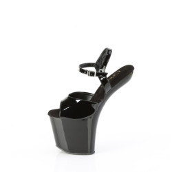 Pleaser CRAZE-809 Patent Heelless Pony Platform Sandals