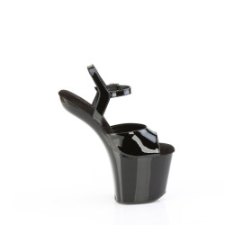 Pleaser CRAZE-809 Patent Heelless Pony Platform Sandals