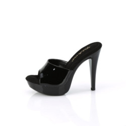 Fabulicious COCKTAIL-501 Black High Heeled Mules