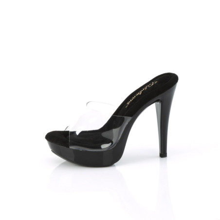 Pleaser CRAZE-809 Red Heelless Pony Platform Sandals