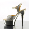 Pleaser DELIGHT-609G Gold Glitter Platform High Heels