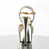 Pleaser DELIGHT-609G Gold Glitter Platform High Heels