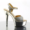 Pleaser DELIGHT-609G Gold Glitter Platform High Heels
