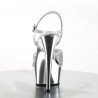 Pleaser DELIGHT-609G Silver Glitter Platform High Heels