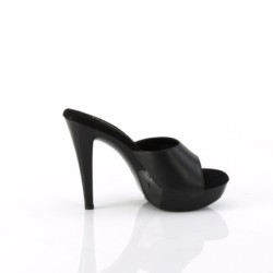 Fabulicious COCKTAIL-501L Black Leather Mules Women