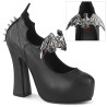 Demonia DEMON-18 Black Vegan Chunky Platform Pumps
