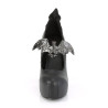 Demonia DEMON-18 Black Vegan Chunky Platform Pumps