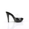 Fabulicious COCKTAIL-501SDT Transparent Black Mules