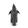 Demonia DEMON-18 Black Vegan Chunky Platform Pumps
