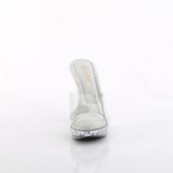 Fabulicious COCKTAIL-501SDT Transparent Mules Women
