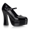 Demonia DOLLY-50 Black Patent Chunky Platform Sandal