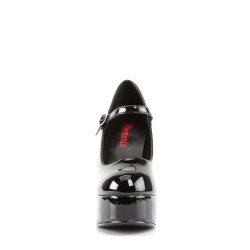 Demonia DOLLY-50 Black Patent Chunky Platform Sandal