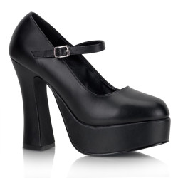Demonia DOLLY-50 Black Vegan Chunky Platform Sandal