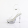 Fabulicious COCKTAIL-506 Clear High Heeled Bridal Sandals