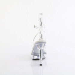 Fabulicious COCKTAIL-506 Clear High Heeled Bridal Sandals