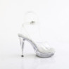 Fabulicious COCKTAIL-506 Clear High Heeled Bridal Sandals