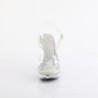 Fabulicious COCKTAIL-507 Clear High Heeled Bridal Sandals