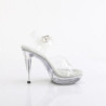 Fabulicious COCKTAIL-507 Clear High Heeled Bridal Sandals