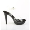 Fabulicious COCKTAIL-508 Black High Heeled Bridal Sandals