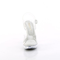 Fabulicious COCKTAIL-508 Clear High Heeled Bridal Sandals