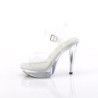 Fabulicious COCKTAIL-508 Clear High Heeled Bridal Sandals