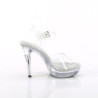 Fabulicious COCKTAIL-508 Clear High Heeled Bridal Sandals