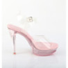 Fabulicious COCKTAIL-508 Rose Clear High Heels Sandal