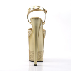 Pleaser FLAMINGO-809-2G Gold Glitter Pole Dance Shoes