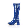 Funtasma GOGO-300 Blue Patent Chunky Heel 70s Boots