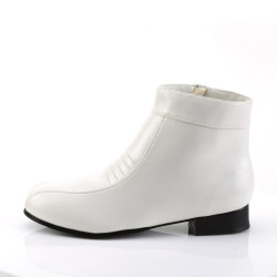 Funtasma PIMP-50 White Vegan 70s Disco Boots Men