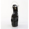 Pleaser RAPTURE-808 Black Pole Shoes Finger Bone Heels