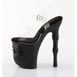 Pleaser RAPTURE-808 Black Pole Shoes Finger Bone Heels
