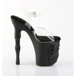 Pleaser RAPTURE-808 Black Pole Shoes Finger Bone Heels